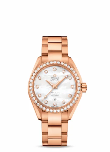 Omega Seamaster Aqua Terra 150M Master Co-Axial 34 Sedna Gold / Diamond / MOP / Bracelet 231.55.34.20.55.003 (23155342055003)